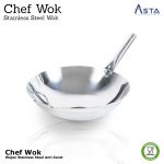 Asta Wajan Stainless Steel Chef Wok 36 cm