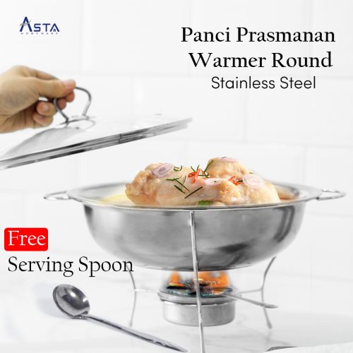 Asta Prasmanan Stainless Steel Food Warmer Round Stove