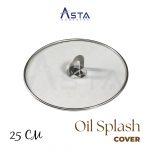 Asta Oil Splatter Stainless Steel Pelindung Percikan Minyak Handle Atas 25 cm