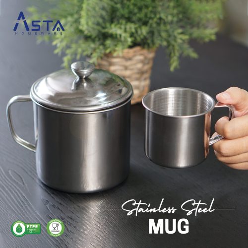 Asta Mug Stainless Gelas Kopi Teh Susu Serbaguna Tebal