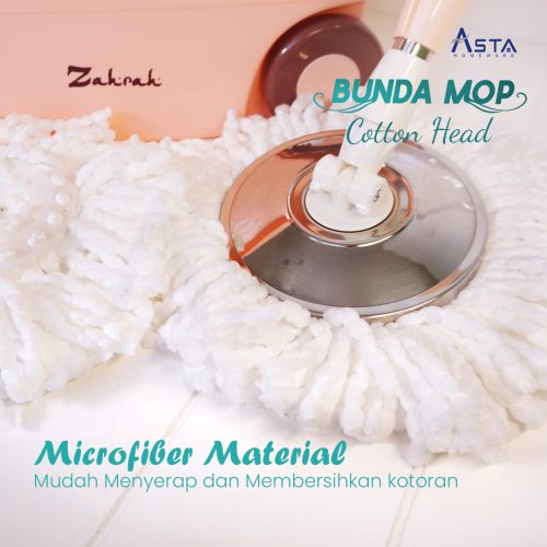 Kain Refill Microfiber Pel Lantai Spin Mop Serap Air 16 cm
