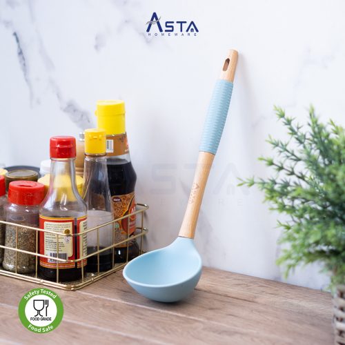 Asta Sendok Sayur Lauk Irus Spatula Silikon Tahan Panas Soup Ladle Food Grade 30 cm
