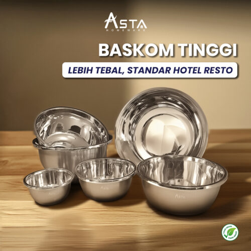 Asta Mixing Bowl Baskom Wadah Makanan Stainless Steel | All Size