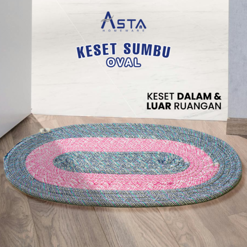 Royalton Keset Kaki Lantai Serap Air Sumbu Oval Tebal 40 x 60 cm