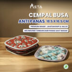 Asta Cempal Anti Panas Pelindung Tangan Premium 1 piece - Flower blue